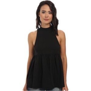 Free People NWOT cupcake mock neck babydoll top L